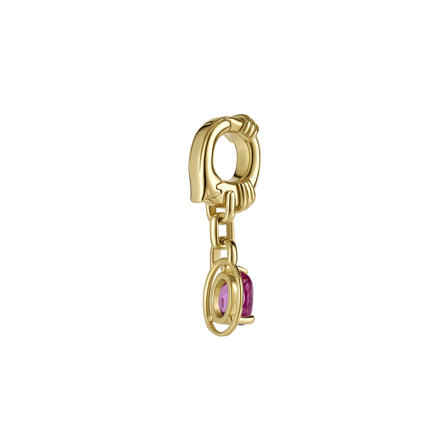 Pink Oval Cut Sapphire Pendant