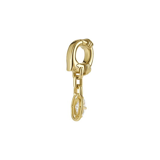 Elongated Old Mine Cut Diamond Pendant