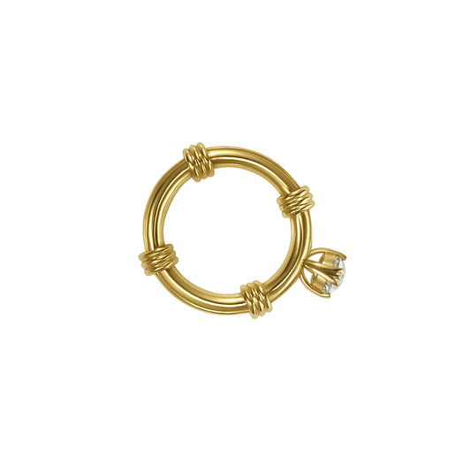 Old European Cut Diamond Noeud Ring