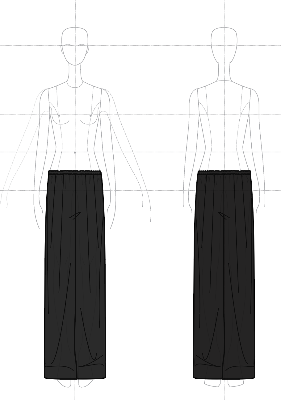 Gathered Pleat Pant in Cashmere Suiting