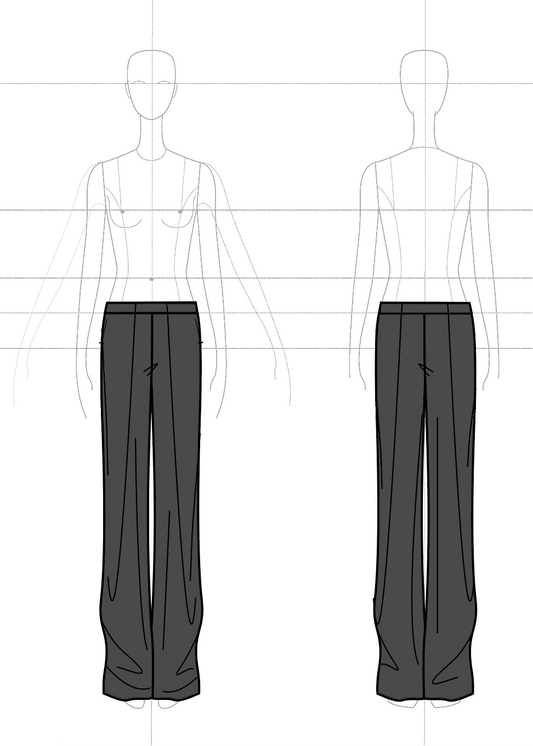 Drape Pant in Wool Suiting