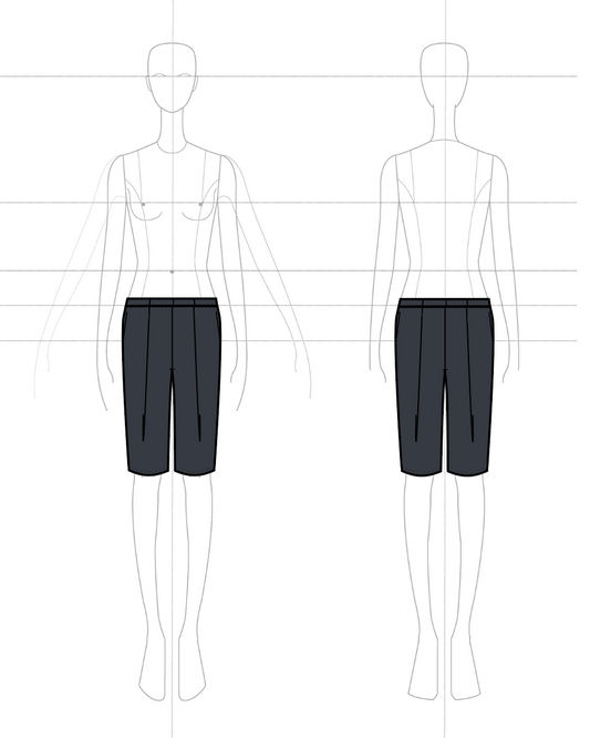 Tailored Short in Cashmere Suiting
