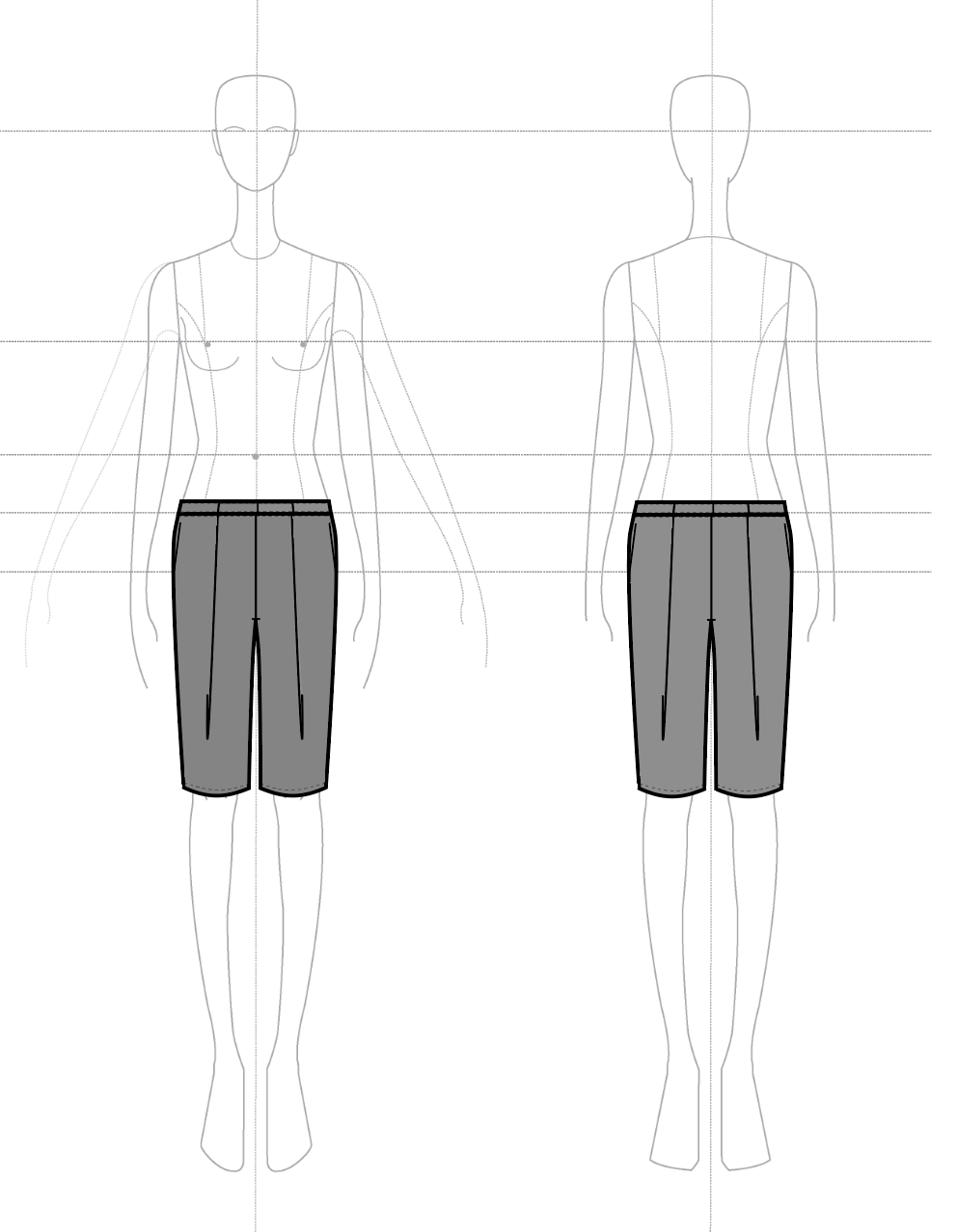 Tailored Short in Wool Gabardine