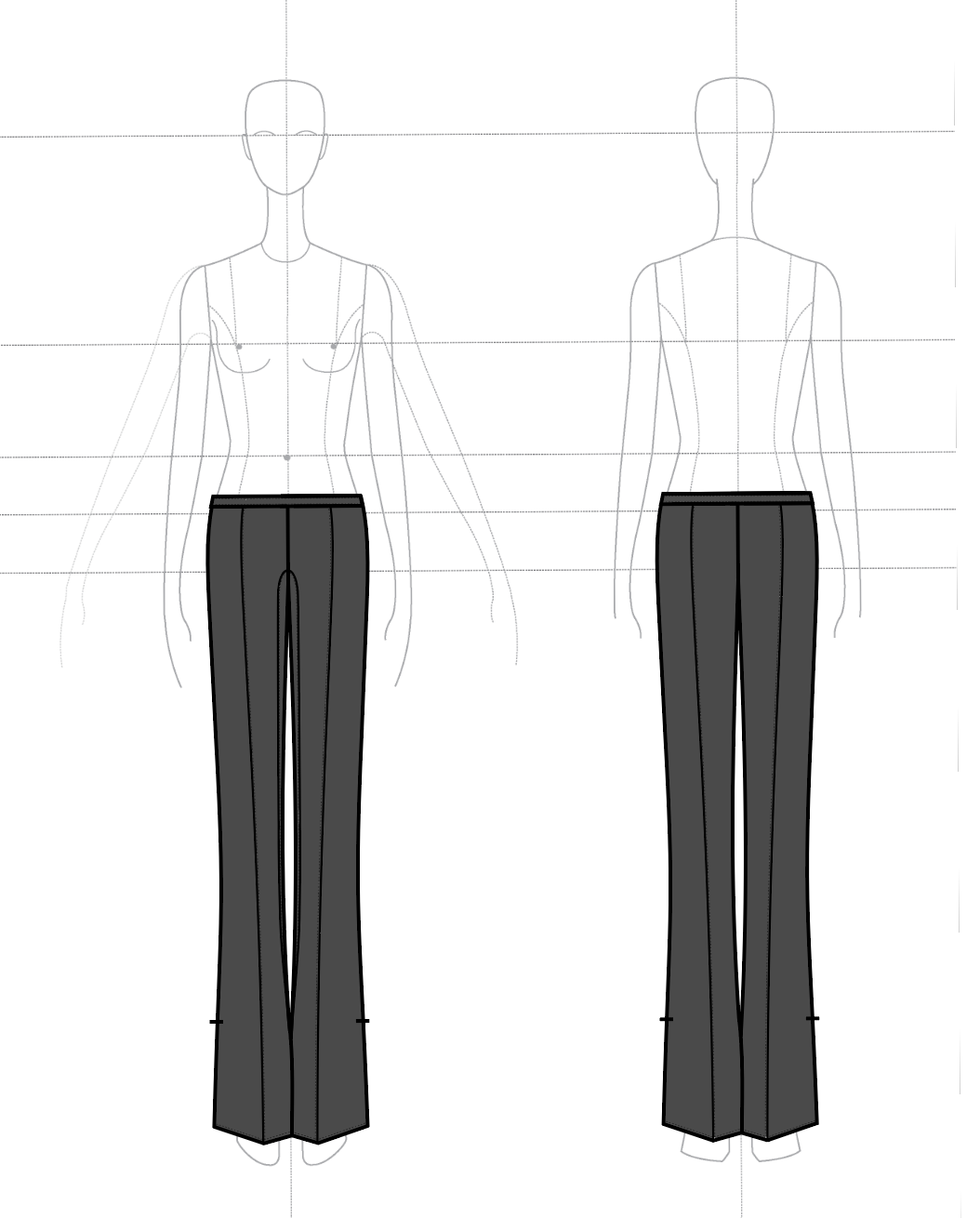 Straight Pant in Wool Satin