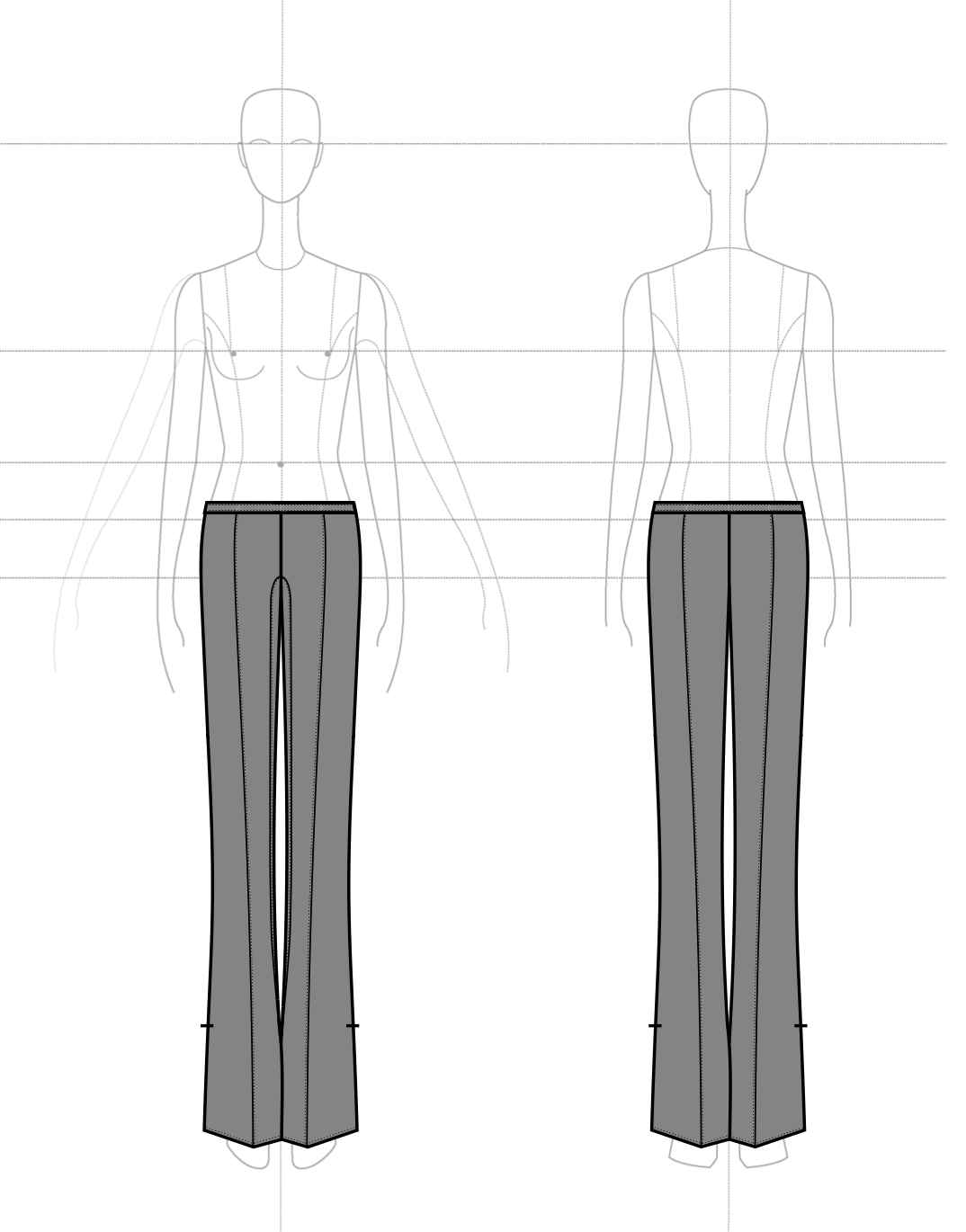 Straight Pant in Wool Satin