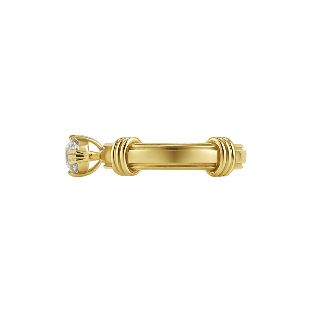 Old European Cut Diamond Noeud Ring