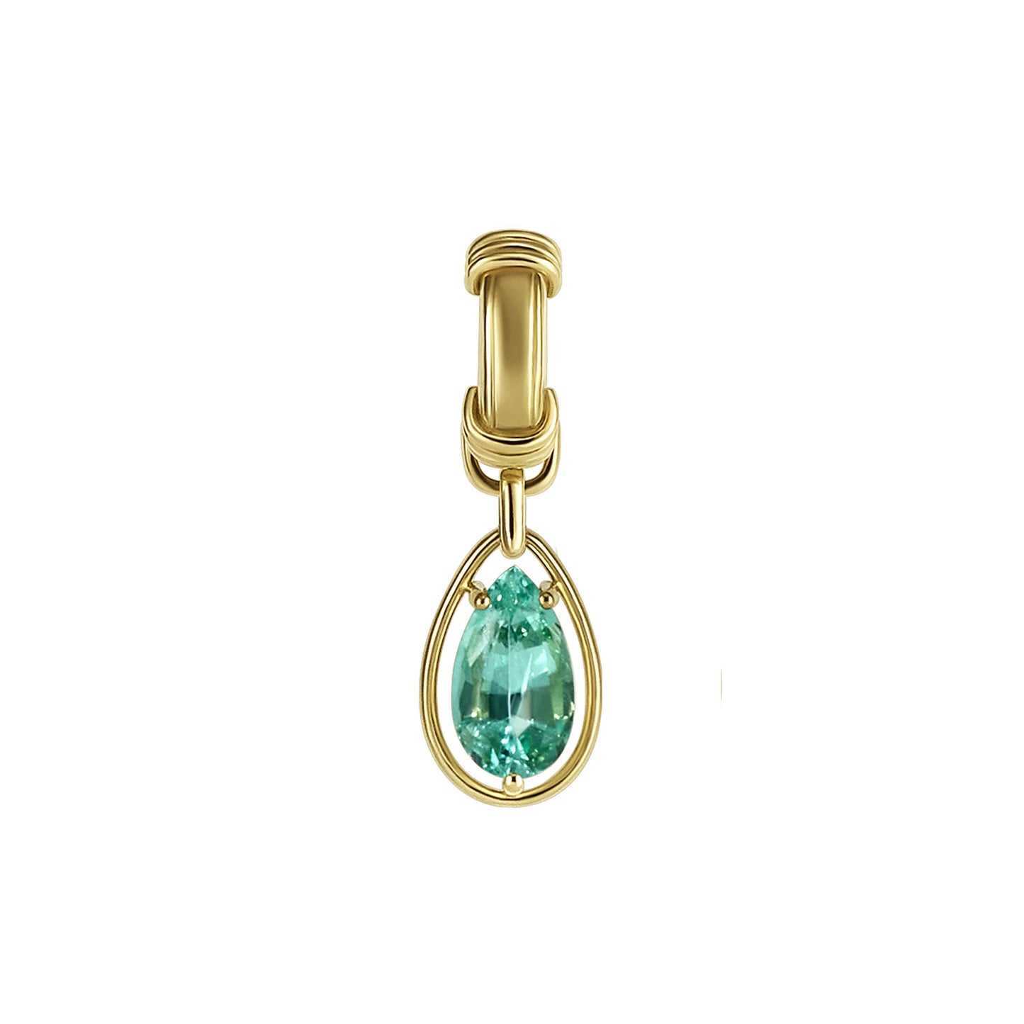 Pear Cut Emerald Pendant