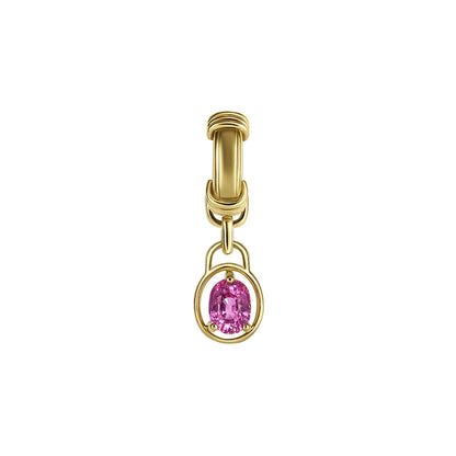 Pink Oval Cut Sapphire Pendant