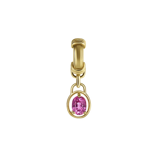 Pink Oval Cut Sapphire Pendant