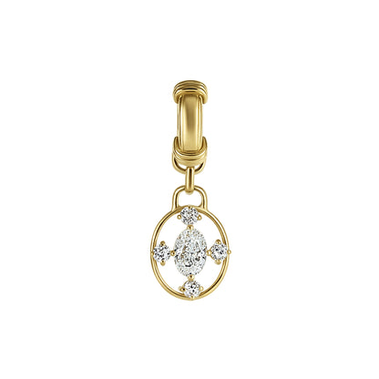Old Mine Cut Diamond Quatrefoil Pendant