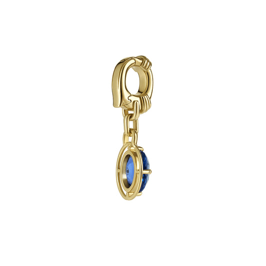 Blue Oval Cut Sapphire Pendant