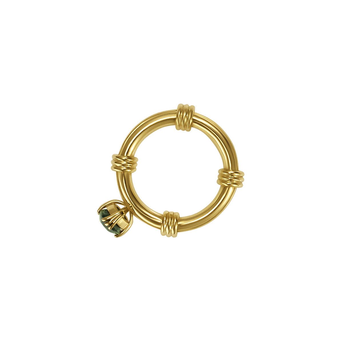 Bicolor Oval Sapphire Noeud Ring