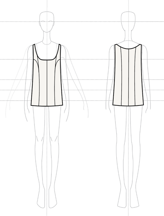 Tailored Tank in Silk Challis