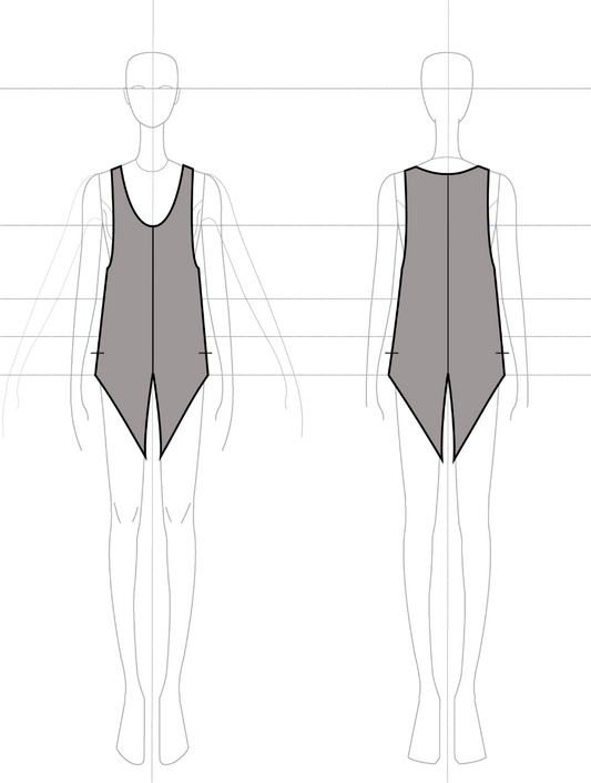 Swallowtail Tank in Silk Georgette