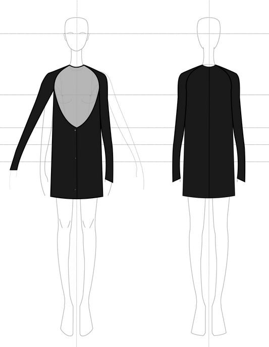 Open Chest Cardigan in Cashmere Silk